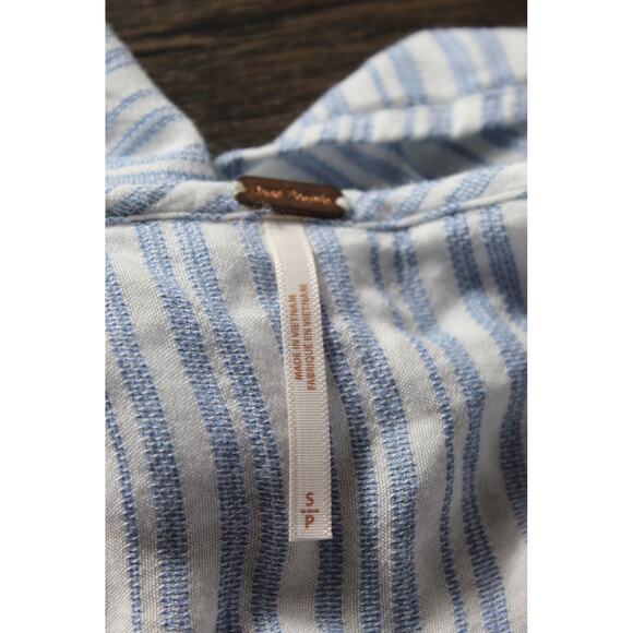 Free People Rosemary Top Cropped Tie Front Ruffle Blouse Small - Picture 6 of 12